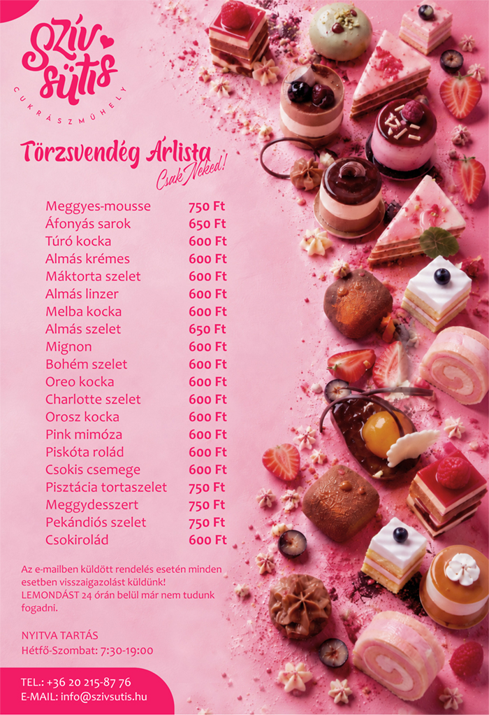 cukrászda reklámgrafika tervezés