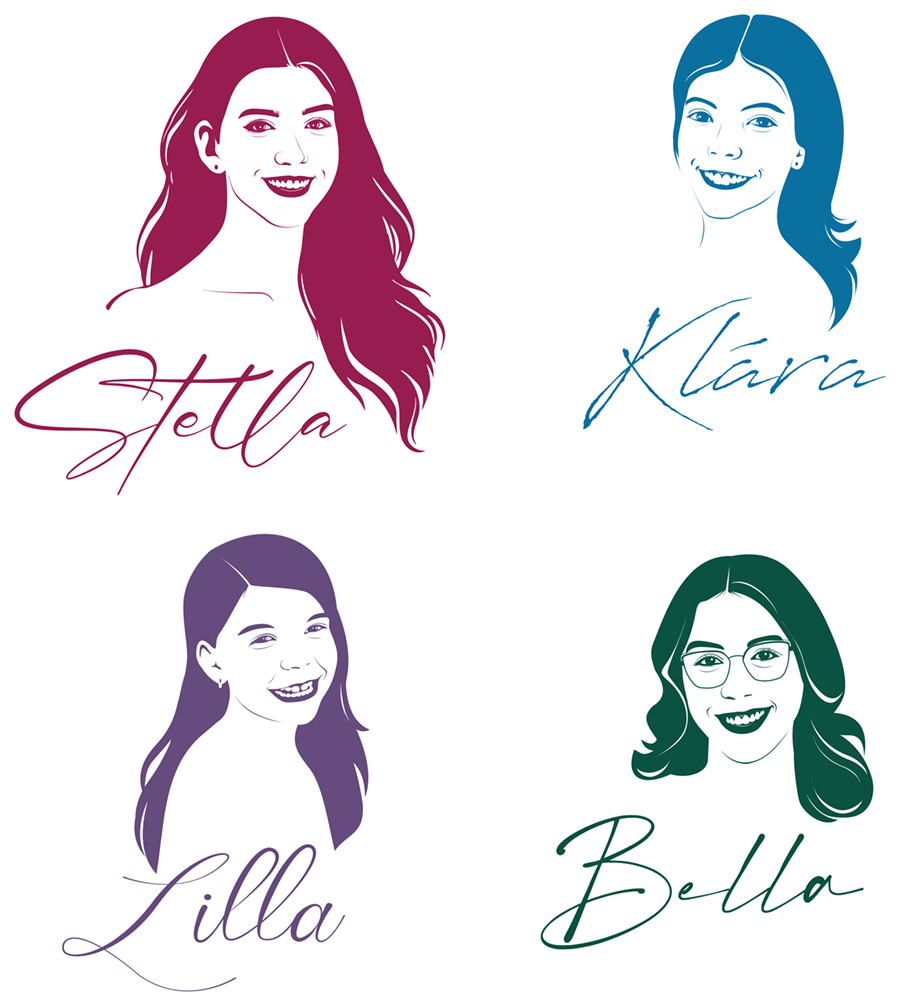 női portré tervezés